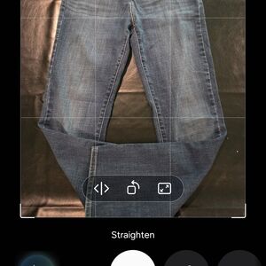 Levi's Blue Straight Leg Jeans with Worn-In Look